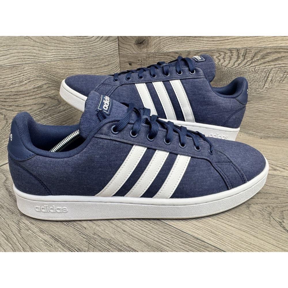 Adidas Grand Court Base 00 Athletic Mens Blue  Sneakers FV8113 Size 13 Shoes